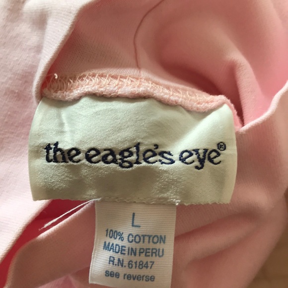 Baby pink 100% cotton long-sleeved turtleneck - Picture 3 of 3